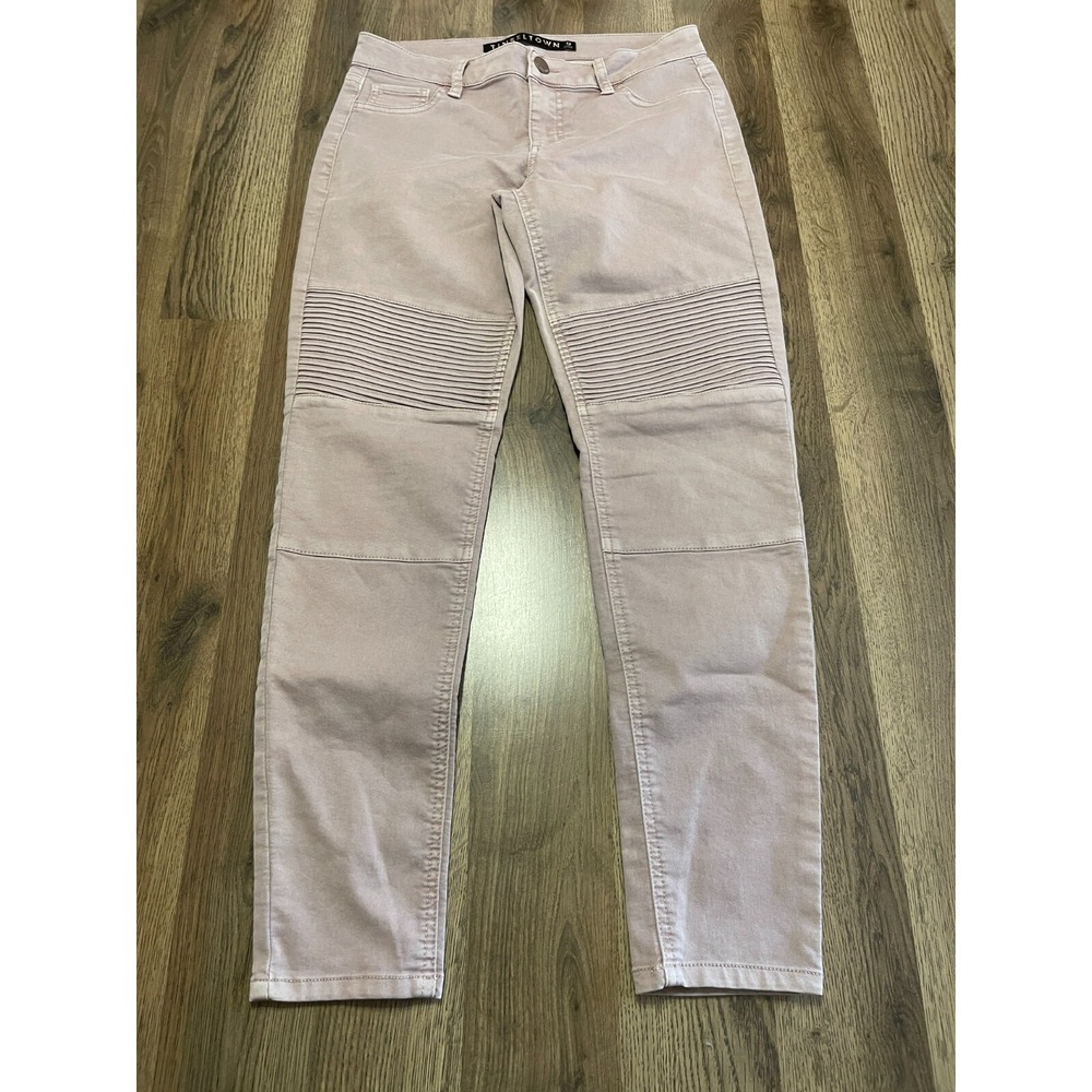 Tinseltown Jeans, Women's Size 9, Brown, Skinny, Pockets, Pleated Design